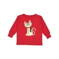 thumbnail image 1 of Inktastic Hipster Cat Boys or Girls Long Sleeve Toddler T-Shirt, 1 of 5