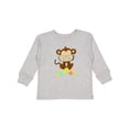 thumbnail image 1 of Inktastic Hipster Monkey, Monkey with Glasses, Flowers Boys or Girls Long Sleeve Toddler T-Shirt, 1 of 5