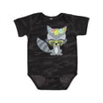 thumbnail image 1 of Inktastic Hipster Raccoon, Raccoon With Glasses, Flowers Boys or Girls Baby Bodysuit, 1 of 5