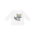 thumbnail image 1 of Inktastic Hipster Raccoon, Raccoon With Glasses, Flowers Boys or Girls Long Sleeve Toddler T-Shirt, 1 of 5