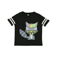 thumbnail image 1 of Inktastic Hipster Raccoon, Raccoon With Glasses, Flowers Boys or Girls Toddler T-Shirt, 1 of 5