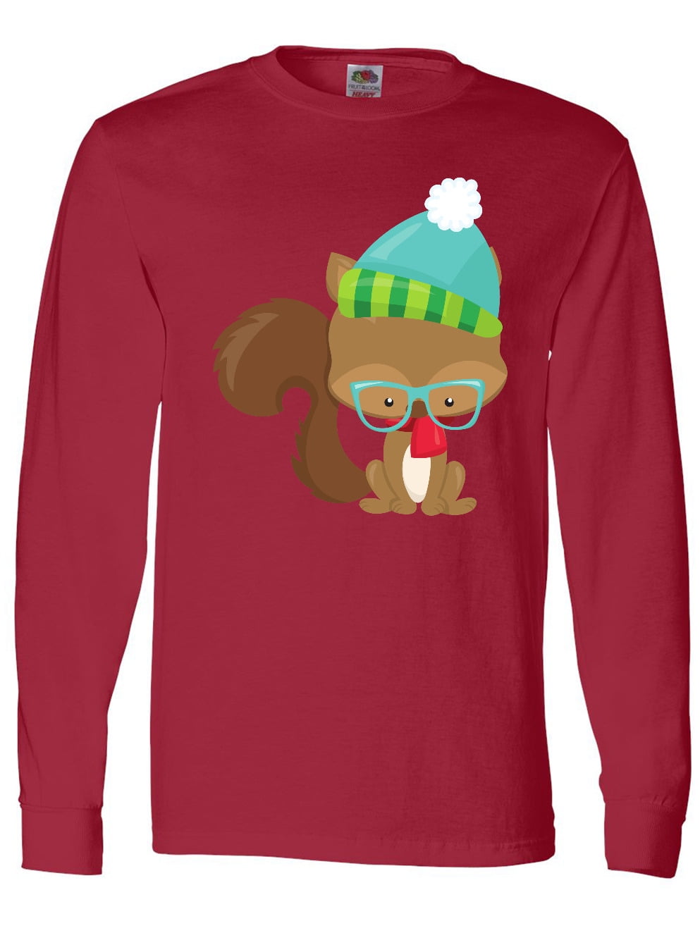 Inktastic Hipster Squirrel, Squirrel With Glasses, Scarf, Hat Long