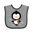 thumbnail image 1 of Inktastic Hockey Christmas Penguin Boys or Girls Baby Bib, 1 of 4