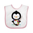 thumbnail image 1 of Inktastic Hockey Christmas Penguin Boys or Girls Baby Bib, 1 of 4