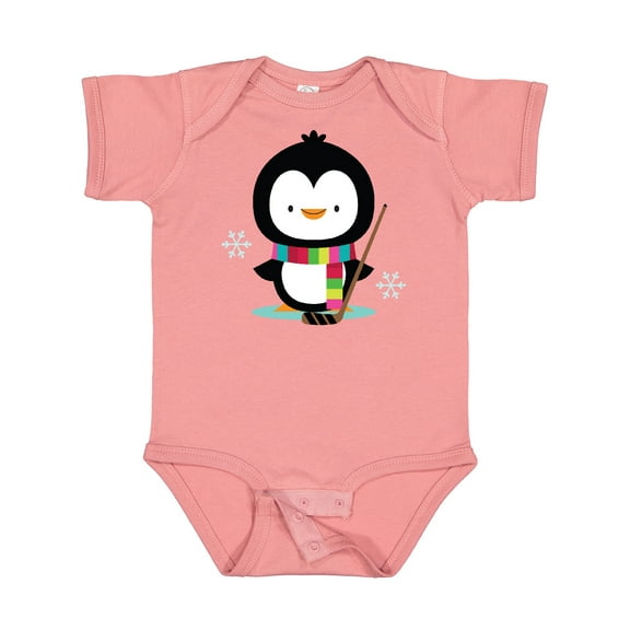 Inktastic Hockey Christmas Penguin Boys or Girls Baby Bodysuit