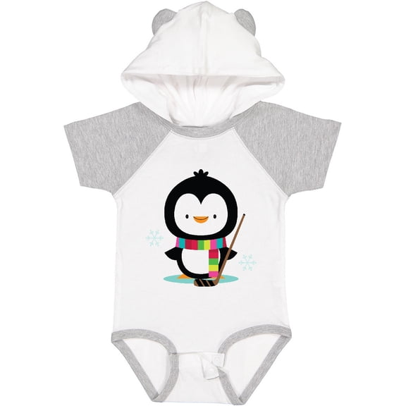 Inktastic Hockey Christmas Penguin Boys or Girls Baby Bodysuit