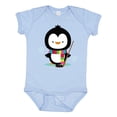 thumbnail image 1 of Inktastic Hockey Christmas Penguin Boys or Girls Baby Bodysuit, 1 of 5