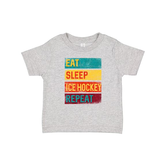 Inktastic Hockey Eat Sleep Ice Hockey Repeat Boys or Girls Baby T-Shirt