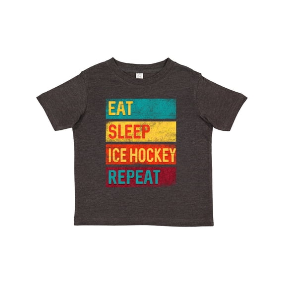 Inktastic Hockey Eat Sleep Ice Hockey Repeat Boys or Girls Toddler T-Shirt