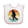 thumbnail image 1 of Inktastic Hockey Player Retro Sunset Boys or Girls Baby Bib, 1 of 4