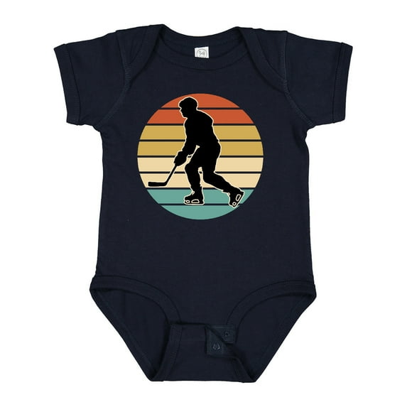 Inktastic Hockey Player Retro Sunset Boys or Girls Baby Bodysuit