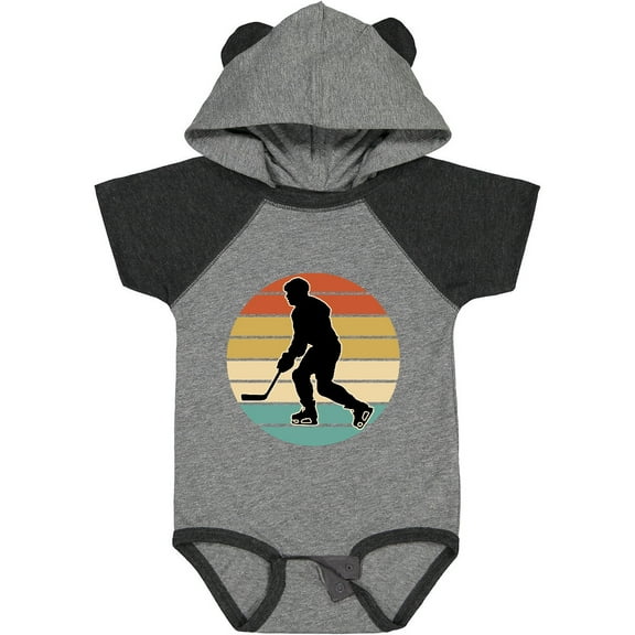 Inktastic Hockey Player Retro Sunset Boys or Girls Baby Bodysuit