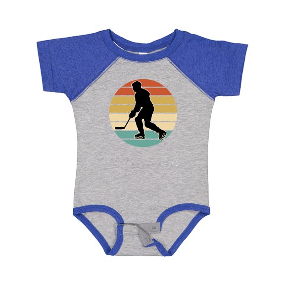 Inktastic Hockey Player Retro Sunset Boys or Girls Baby Bodysuit