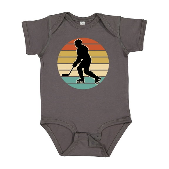 Inktastic Hockey Player Retro Sunset Boys or Girls Baby Bodysuit