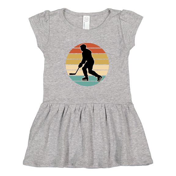 Inktastic Hockey Player Retro Sunset Girls Toddler Dress