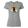 thumbnail image 1 of Inktastic Hockey Player Retro Sunset Women's T-Shirt, 1 of 5