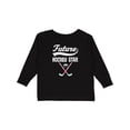 thumbnail image 1 of Inktastic Hockey Star Future Boys or Girls Long Sleeve Toddler T-Shirt, 1 of 5