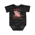 thumbnail image 1 of Inktastic Hogs and Kisses with Cute Pig Family Boys or Girls Baby Bodysuit, 1 of 5