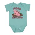 thumbnail image 1 of Inktastic Hogs and Kisses with Cute Pig Family Boys or Girls Baby Bodysuit, 1 of 5