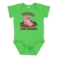thumbnail image 1 of Inktastic Hogs and Kisses with Cute Pig Family Boys or Girls Baby Bodysuit, 1 of 5