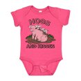 thumbnail image 1 of Inktastic Hogs and Kisses with Cute Pig Family Boys or Girls Baby Bodysuit, 1 of 5