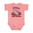 thumbnail image 1 of Inktastic Hogs and Kisses with Cute Pig Family Boys or Girls Baby Bodysuit, 1 of 5