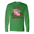 thumbnail image 1 of Inktastic Hogs and Kisses with Cute Pig Family Long Sleeve T-Shirt, 1 of 5