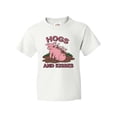 thumbnail image 1 of Inktastic Hogs and Kisses with Cute Pig Family Youth T-Shirt, 1 of 5