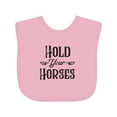 thumbnail image 1 of Inktastic Hold Your Horses Boys or Girls Baby Bib, 1 of 4
