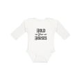 thumbnail image 1 of Inktastic Hold Your Horses Boys or Girls Long Sleeve Baby Bodysuit, 1 of 5