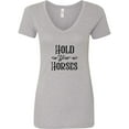 thumbnail image 1 of Inktastic Hold Your Horses Women's V-Neck T-Shirt, 1 of 5