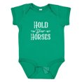thumbnail image 1 of Inktastic Hold Your Horses in White Boys or Girls Baby Bodysuit, 1 of 5