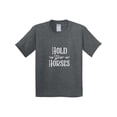thumbnail image 1 of Inktastic Hold Your Horses in White Youth T-Shirt, 1 of 5