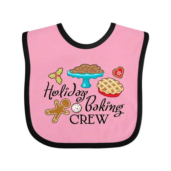 Inktastic Holiday Baking Crew Boys or Girls Baby Bib
