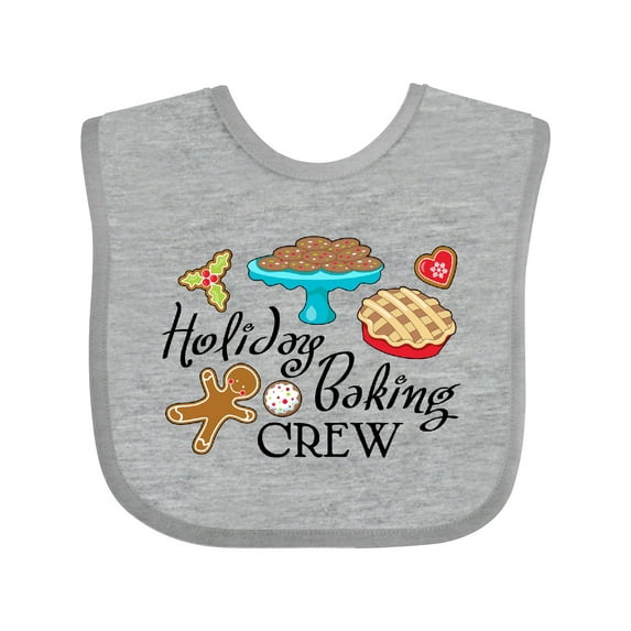 Inktastic Holiday Baking Crew Boys or Girls Baby Bib