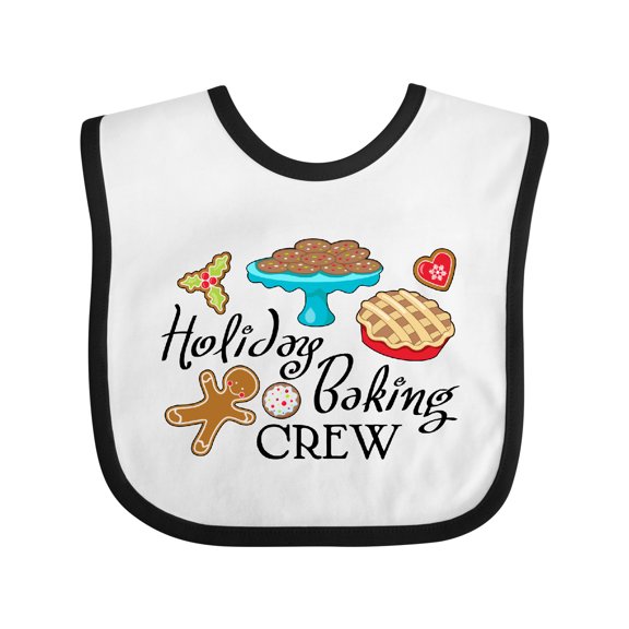 Inktastic Holiday Baking Crew Boys or Girls Baby Bib