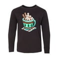 thumbnail image 1 of Inktastic Holiday Marshmallows in Hot Chocolate Long Sleeve Youth T-Shirt, 1 of 5