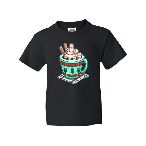 Inktastic Holiday Marshmallows in Hot Chocolate Youth T-Shirt