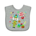 thumbnail image 1 of Inktastic Holiday Nutcracker and Candy for Christmas Boys or Girls Baby Bib, 1 of 4