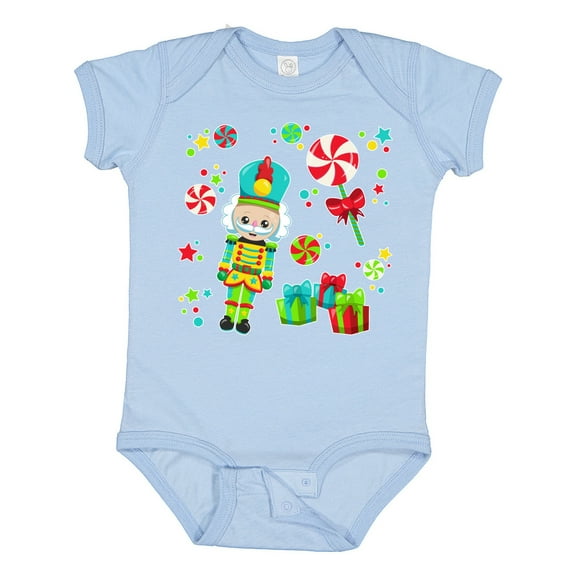Inktastic Holiday Nutcracker and Candy for Christmas Boys or Girls Baby Bodysuit