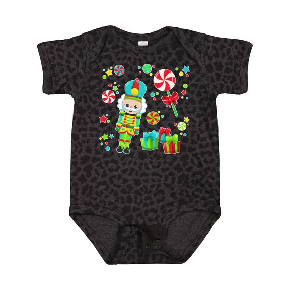 Inktastic Holiday Nutcracker and Candy for Christmas Boys or Girls Baby Bodysuit