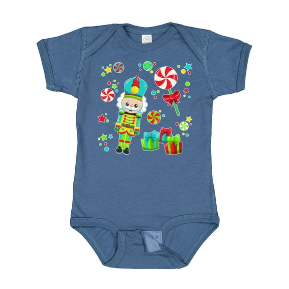 Inktastic Holiday Nutcracker and Candy for Christmas Boys or Girls Baby Bodysuit