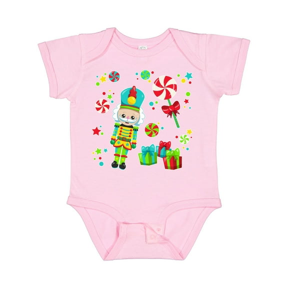 Inktastic Holiday Nutcracker and Candy for Christmas Boys or Girls Baby Bodysuit
