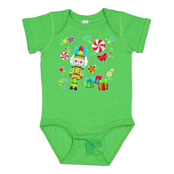 Inktastic Holiday Nutcracker and Candy for Christmas Boys or Girls Baby Bodysuit