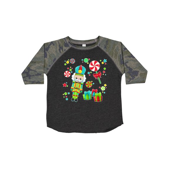 Inktastic Holiday Nutcracker and Candy for Christmas Boys or Girls Toddler T-Shirt