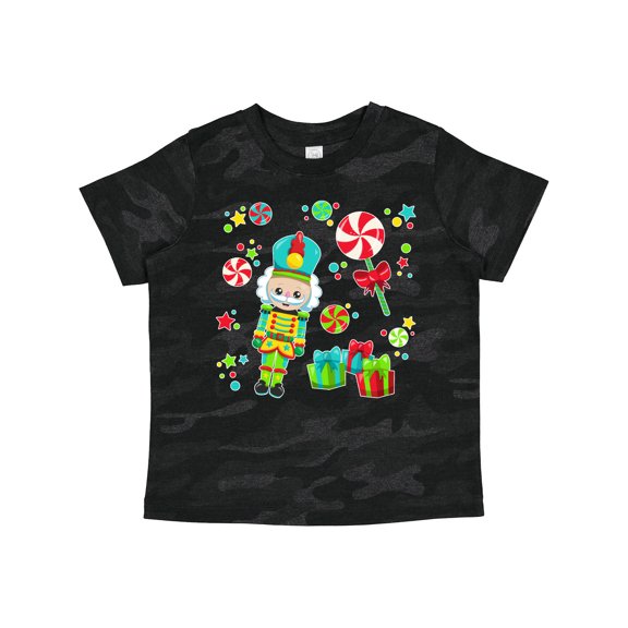 Inktastic Holiday Nutcracker and Candy for Christmas Boys or Girls Toddler T-Shirt