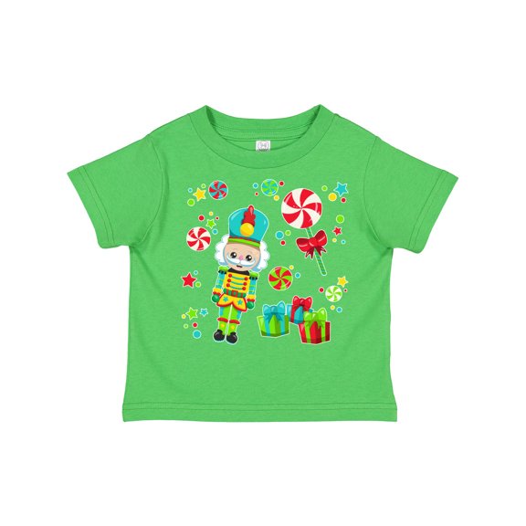 Inktastic Holiday Nutcracker and Candy for Christmas Boys or Girls Toddler T-Shirt