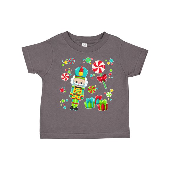 Inktastic Holiday Nutcracker and Candy for Christmas Boys or Girls Toddler T-Shirt