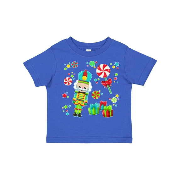 Inktastic Holiday Nutcracker and Candy for Christmas Boys or Girls Toddler T-Shirt