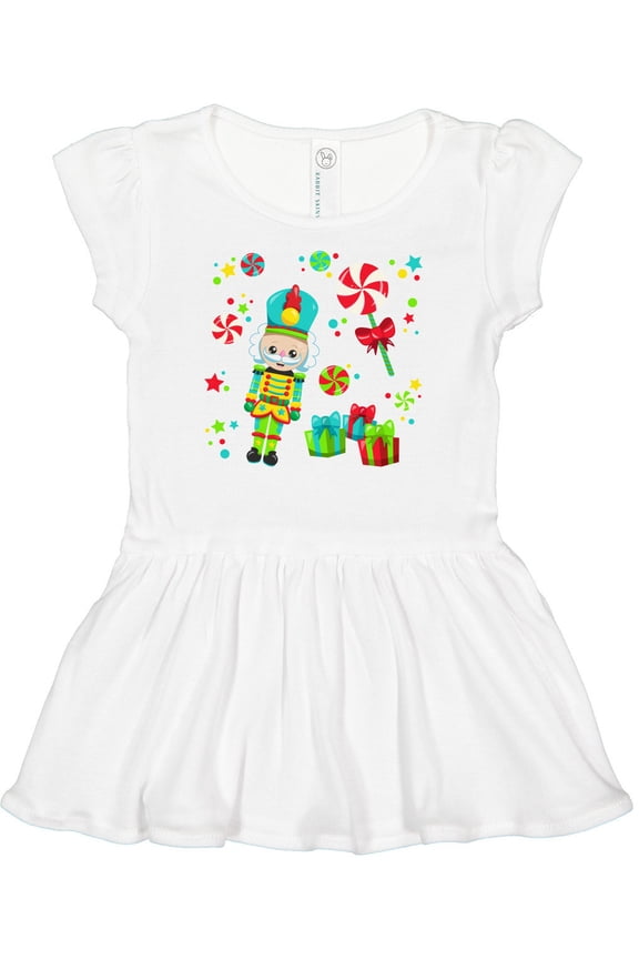 Holiday Nutcracker and Candy for Christmas Girls Baby Dress